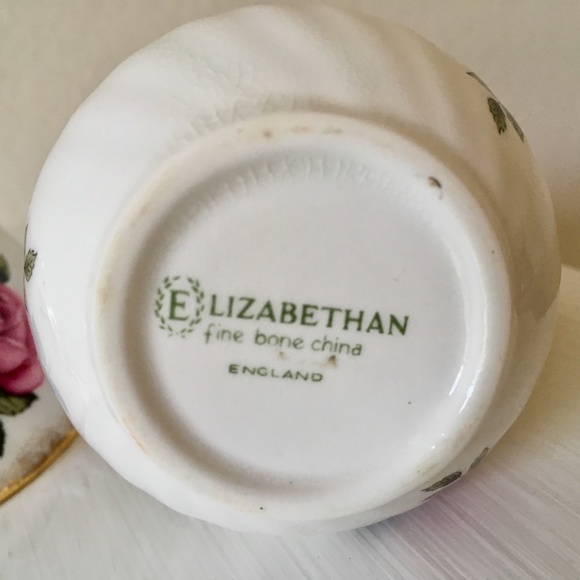 Vintage Bone China Sugar & Creamer Made in England Pink Roses 3-3/4" High - Picture 9 of 10